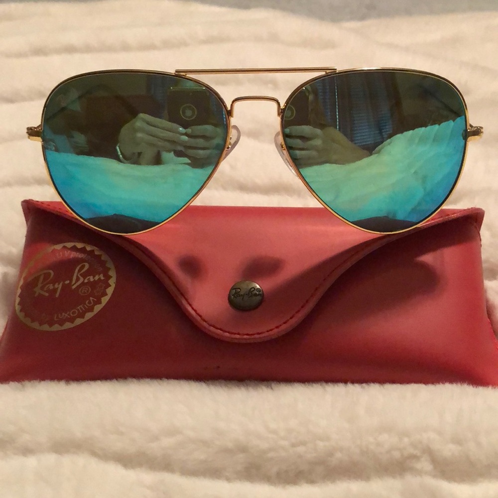 RayBan Aviators RB3025 Blue Mirror Flash Lenses